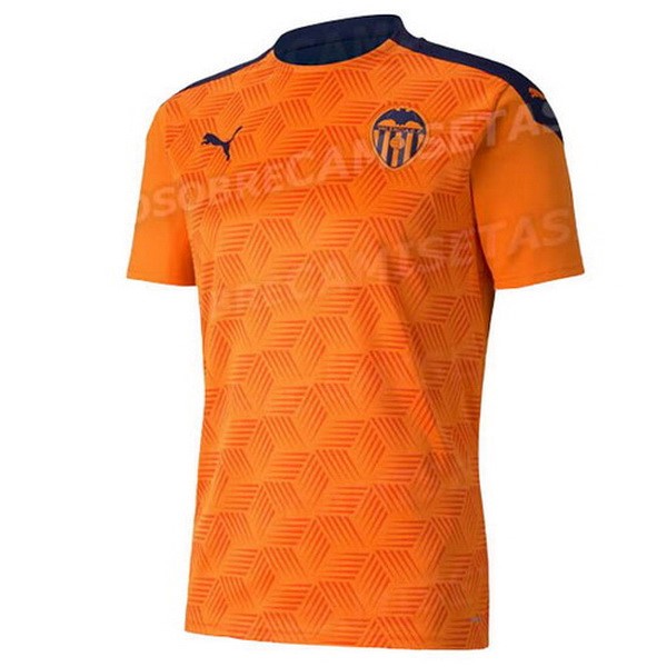 Tailandia Camiseta Valencia Replica Segunda Ropa 2020/21 Naranja